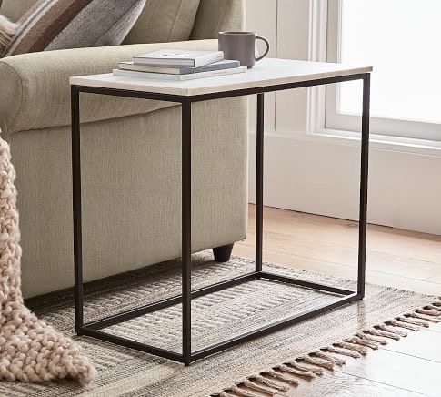 Metal and Wood Side Tables